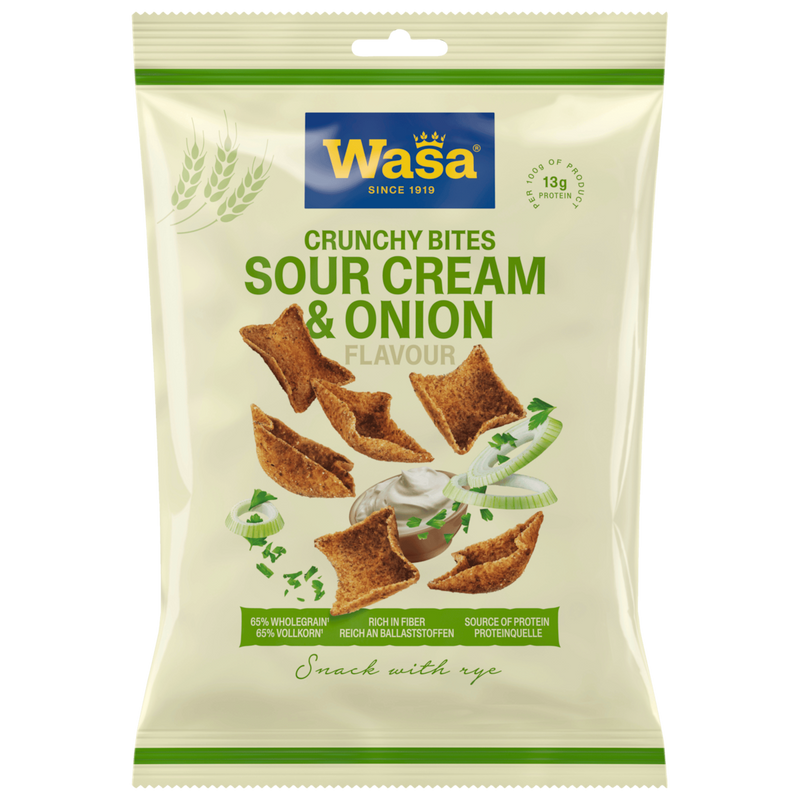 Wasa Crunchy Bites Sour Cream & Onion Flavour 100g