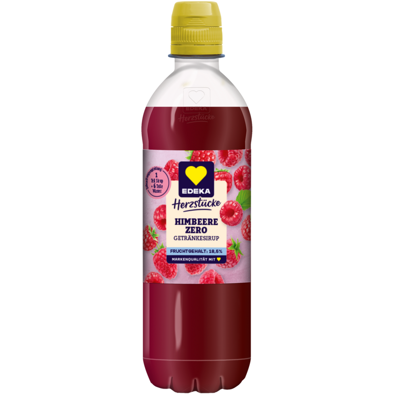 EDEKA Herzstücke Sirup Himbeer Zero 0,5L