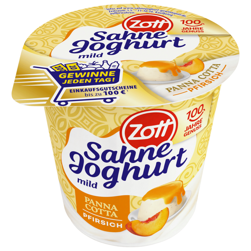 Zott Sahne-Joghurt Pfirsich Panna Cotta