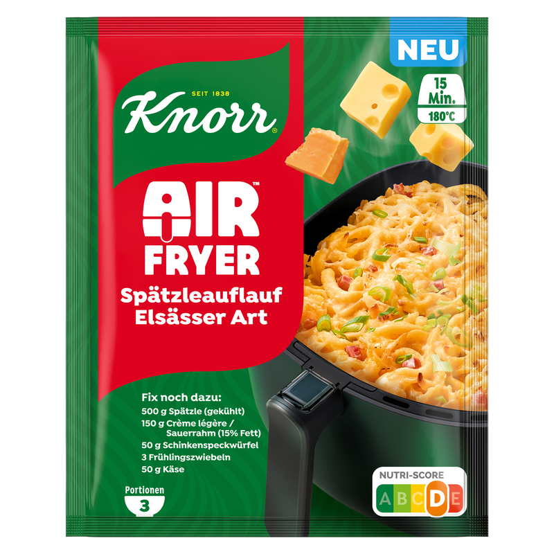 Knorr Fix Airfryer Spätzleauflauf Elsässer Art 36g