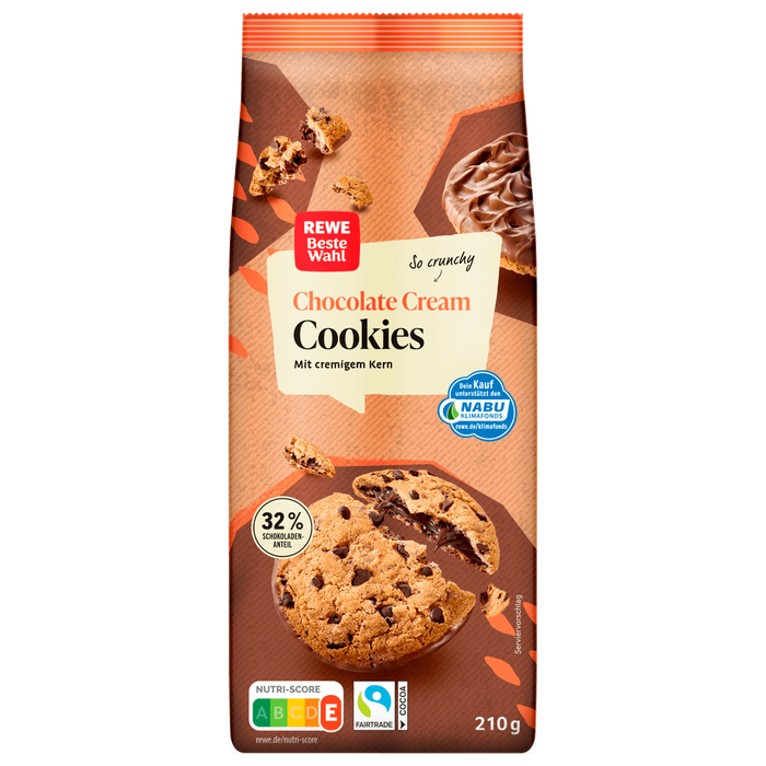 REWE Beste Wahl Chocolate Cream Cookies 210g