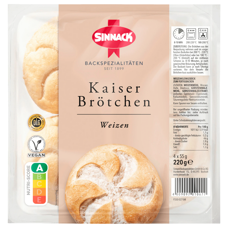 Sinnack Kaiserbrötchen 220g