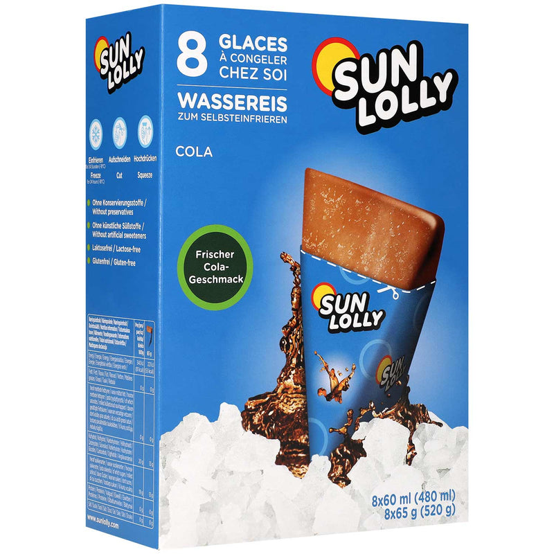 Sun Lolly Water Ice Cola 8-pack 450ml