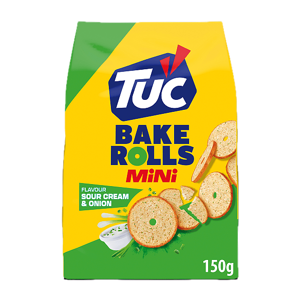 Tuc - Bake Rolls mini - Sour Cream & Onion 150g