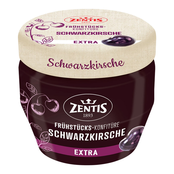 Zentis Frühstücks-Konfitüre Extra Schwarzkirsche 230g